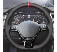 Non-slip Car Steering Wheel Cover For VW For Golf 7 Mk7 New For Polo For Jetta For Passat B8 For Tiguan Artificial Leather wheel hubs(Orange)