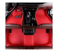 Non Slip Carpet For Hyundai For Genesis 2015 2016 2017 Weather Waterproof Luxury Leather Floor Liners Full Coverage Car Carpet Cover Mats Vehicle Mats(Style 1 Red)
