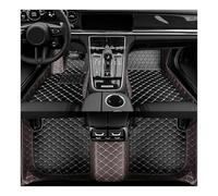 Non Slip Carpet For Hyundai For Genesis 2015 2016 2017 Weather Waterproof Luxury Leather Floor Liners Full Coverage Car Carpet Cover Mats Vehicle Mats(Style 2 Coffee Black)