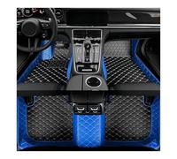 Non Slip Carpet For Hyundai For Genesis 2015 2016 2017 Weather Waterproof Luxury Leather Floor Liners Full Coverage Car Carpet Cover Mats Vehicle Mats(Style 2 Blue Black)