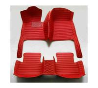 Non Slip Carpet For Hyundai For Genesis BH 2008 2009 2010 2011 2012 2013 Luxury Leather Floor Liners Full Coverage Car Carpet Cover Mats Vehicle Mats(Style 4 Red)