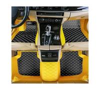 Non Slip Carpet For Land For Rover For Discovery 5 2017 2018 2019 2020 7seat Weather Waterproof Luxury Leather Floor Liners Accessories Car Mats Vehicle Mats(Style 2 Yellow Black)