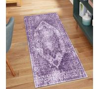 Non Slip Carpet Runner for Kitchen Vintage Purple 120x650CM Home Decor Non Slip Washable Runners for Corridor Hallway