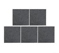 Non Slip Carpet Tiles 30 x 30 cm with Heat Resistant Latex Backing for Easy Installation and Maintenance in Residential and Commercial Areas (Light grey)