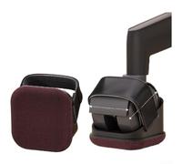 Non Slip Chair Leg Covers with Felt Padding, Anti Scratch Floor Guards and Silent Movement, Designed for Office Chairs with Wheels up to 60mm, Quick Strap(Brown)