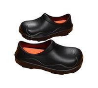 Non Slip Chef Work Shoes Mens, Men Slip-On Fashion Kitchen and Chef Non Slip Shoes, Oil and Water Resistant Breathable Garden Work Clog, for Chefs, Food Service, Nurses, Gardeners(Black,7 UK)