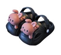 Non-slip children's shoes, comfortable, casual outdoor sandals for children, adjustable for easy fit, ideal for everyday use, beach trips and relaxing, sandals, size 24 boys, black, 23 EU X-Schmal
