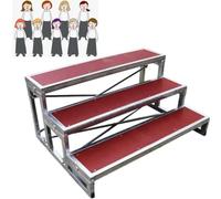 Non-Slip Choir Risers Stage Platform for School and Church, Ideal for Group Performances and Presentations, 1 Tier Design