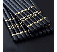 Non-Slip Chopsticks, Reusable Fiberglass Chopsticks, 10 Pairs Alloy Chopsticks,Dishwasher Safe Sushi Chopsticks Set, Premium Japanese Chopsticks Gift Set B