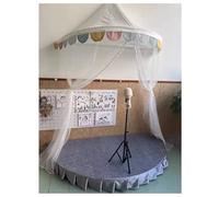 Non-slip Church Stage for Singing, Semicircle Public Speaking Stage with Remove Skirting Cloth, 200 Kg Load Capacity, Heigth 15 CM(Red,Dia 100cm/39.4'')