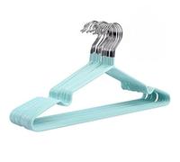 Non Slip Clothes Hangers Space Saving,Metal Hangers 10 Pack, Heavy Duty Rubber Coated Wire Hanger for Coat, Shirt, Dress, Heavy Duty Adult Hanger(green)