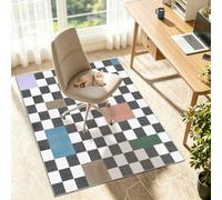 Non-Slip Computer Gaming Rolling Desk Chair Mat 90x100cm | Large Rolling Office Chair Mat for Carpeted Hardwood Floor Protector, Multi-Purpose Protection Carpet for Home Wooden Floors