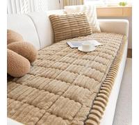 Non-Slip Couch Covers for 1-4 Seater - Super Soft Thick Corduroy Sofa Slipcovers Furniture Protectors for Pets & Kids Living Room Essential (Coffee 80x120cm)