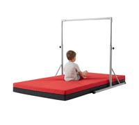 Non Slip Crash Mat For Gymnastics Bars Training Horizantel Bar Landing Crashing [120cm x 120cm x 8cm, Red]