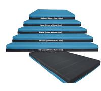 Non Slip Crash Mat, Landing, Tumbling, Safety Gymnastics Exercise Mat Pad, Critical Fall Height Tested to 3 Metres BS:EN1177 (Turquoise, Large [114 x 75 x 10])