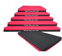 Non Slip Crash Mat, Landing, Tumbling, Safety Gymnastics Exercise Mat Pad [Red, Large]