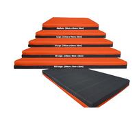Non Slip Crash Mat, Landing, Tumbling, Safety Gymnastics Exercise Mat Pad Soft polyester fabric, Orange XXL