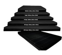 Non-Slip Crash Mat, Safety Exercise Gym Mat Pad, Critical Fall Height Tested to 3 Metres BS:EN1177 [Black, Large]