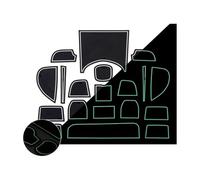 Non-slip Cup Holder Insert For HRV For Vezel RU1 2014 2015 2016 2017 Anti-Slip Car Door Rubber Cup Cushion Red Gate Slot Pad Mat Accessories(Luminous 4)