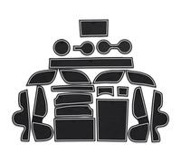 Non-slip Cup Holder Insert For Hyundai For Tucson 2015 2016 2017 2018 Anti-Slip Gate Slot Mat Car Door Groove Pad Non-Slip Mats Coaster(Black White)