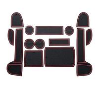 Non-slip Cup Holder Insert For Mitsubishi For Eclipse For Cross 2017 2018 2019 2020 Car Anti-slip Mat Door Groove Cup Phone Pad Gate Slot Coaster(Black Red)