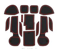 Non-slip Cup Holder Insert For Suzuki SX4 S-Cross S Cross 2015 2016 2017 2018 Anti-Slip Rubber Gate Slot Cup Mat Accessories Sticker Coaster(Rosso)