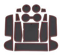 Non-Slip Cup Mat For Mazda 3 BP For Axela 2019 2020 2021 2022 Car Door Groove Mat Non-Slip Anti-dirty Pad Coaster Accessories(Red)