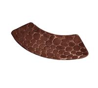 Non-slip Curve Foot Mat Absorbent Bathroom Mat Curved Shower Mat for Rv Shower And Circular Shower(Brown,30cmx100cm)
