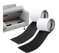 Non-Slip Cushion Grip Pad - Self-Adhesive Hook & Loop Tape, Strong Hold to Stop Sofa & Mattress Sliding, 10cm x 3m Roll for DIY Home & Office - Secures Couch Cushions on Smooth Surfaces (Black)