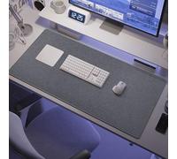 Non-Slip Desk Pad Desk Protector, Cotton Linen Desk Writing Mats Table Pads Laptop Mat Mouse Pads Large Computer Pads for Home Office Work Accessories (90 * 40cm,Dark Grey)