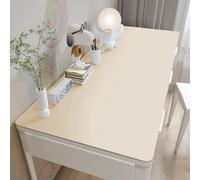 Non-Slip Desk Pad, Waterproof PU Leather Desk Blotter, Easy Clean Large Table Protector, Laptop Desk Study Writing Mat for Office Work Home (Light Yellow,100x50cm)