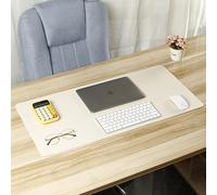 Non-slip Desk Pads Desktop Mats, Waterproof Leather Desk Blotter Desk Protectors Table Writing Mats Laptop Pads Mouse Pads for Writing/Playing/Reading (60 * 30cm,Beige)