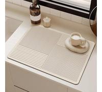 Non Slip Diatomite Mat for Water Absorption, Modern Drain Pad Kitchen Mat, Coffee Rug, Easy to Clean (L)