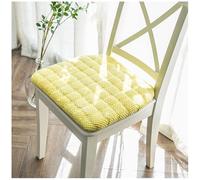 Non-Slip Dining Chair Cushions Set of 6 18x17in Adjustable Ties Breathable & Washable Removable Covers Premium Yellow Seat Pads for Comfort & Style
