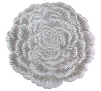 Non-Slip Dining Placemat 38cm PVC Heat Resistant Gold(Silver) | Withstands high for temps, protects surfaces, non-slip backing, 38cm square, gold floral design