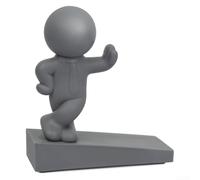 Non Slip Door Stopper with Decorative Design for Floor and Door Protection, Keeps Doors Steady and Prevents Pets from Getting Hurt at Home or Office (gray)