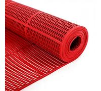 Non-Slip Drainage Floor Mat, Mesh Drain Mats 4.5mm Thick Wet Area PVC Matting for Hallway Bars Garage Washroom Pool Bath Shower Restaurant