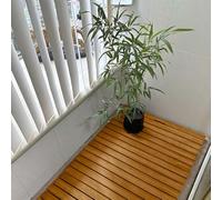 Non-Slip Duckboard Bath Slatted Wooden Mat, 30 40 50 60 70 80 90 100 110 120cm Rectangular Floor Mat for Balcony, Spa, Sauna, Bathroom Shower Board(60x90cm/24x35in)
