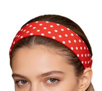Non-Slip Elastic Headbands - Stretchy Soft Wrap, Moisture-Wicking Fabric with Secure Grip, Red Sports with Comfortable Fit, Workout Accessory Lightweight Material, Athletic Headband for Running