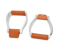 Non Slip Engraved Slanted Horse Stirrups for Enhanced Safety and Comfort, Lightweight Aluminum, 1 Pair