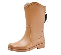 Non-Slip Extra Wide Rain Boots Extra Wide Outdoor Rain Boots Non-Slip Waterproof Lightweight All Seasons Practical Short Garden Shoes Casual Half Height Short Hikin Boots, a, 4 UK