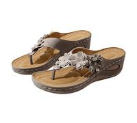 Non Slip Flip Flops Women Wide Wedge Sandals With Arch Support For Women Lightweight Comfortable Sliders Quick Drying Thong Sandals Summer Travel Slides Casual Ultra-Soft Flexible Sole Shoes
