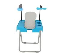 Non-Slip Foldable Pedicure Foot Rest - Adjustable Stand Kit with LED Magnifier and Drying Fan for Easy Home Beauty Treatment