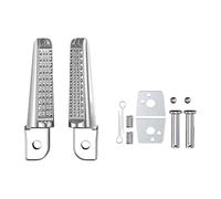 Non-slip Foot Rest Pegs Pedals 1 Pair Foot Peg Motorcycle Rear Footrests Fit For Honda Phantom 150 CB190R Fit For Yamaha Foot Pedals Rests(Silver)