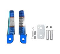 Non-slip Foot Rest Pegs Pedals 1 Pair Foot Peg Motorcycle Rear Footrests Fit For Honda Phantom 150 CB190R Fit For Yamaha Foot Pedals Rests(Blue Silver)