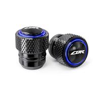 Non-slip For CBR650R CBR650F CBR500R CBR300R CBR250R 2011-2024 CNC Kickstand Side Stand Extension Pad Tire Valve Cap(Blue c)