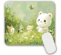 Non Slip Gaming Mouse Pad, 31x26cm - Mouse Mat, Gaming Mousepad Waterproof, Portable Non-Slip Mousepad with, Rubber Base Stitched Edges, Desk Mat Laptop for Office and Home (Green)-50405