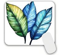 Non Slip Gaming Mouse Pad, 31x26cm - Mouse Mat, Gaming Mousepad Waterproof, Portable Non-Slip Mousepad with, Rubber Base Stitched Edges, Desk Mat Laptop for Office and Home (Leaf)-50259