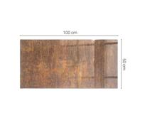 Non-Slip Glass Hearth Plate Protector Rust Texture On Metal Square Rectangular