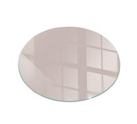 Non-Slip Glass Hearth Protector for Safe Fireplace Use Light Brown Colour 80 cm